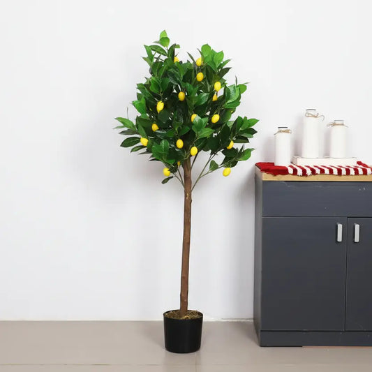 Lemon Tree Plant with Pot for Decor - Artificial Plant