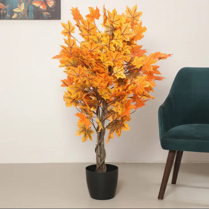 Maple Tree with Pot for Decor - Artificial Plant
