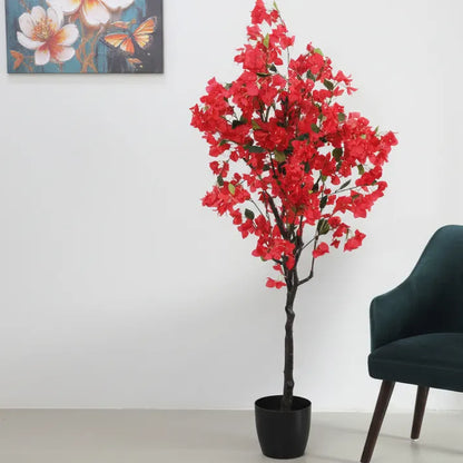 Decorative Bougainvillea Flower Plant with Pot - Artificial Plant