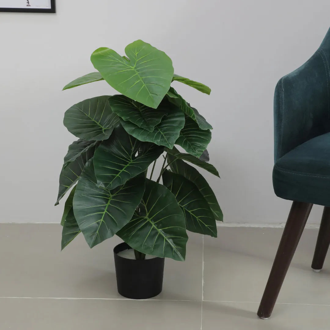 Rubber Leaf Indoor Decor Accent Plant - Artificial Plant
