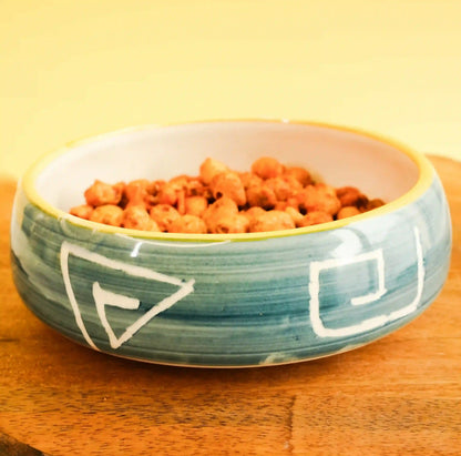 Ceramic Snack Serving Blue & White Designer Bowl