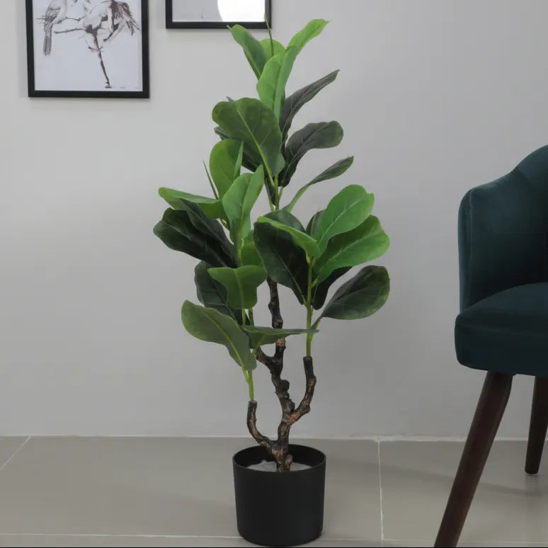 Tabletop Fiddle Leaf Fig Plant with Pot - Artificial Plant