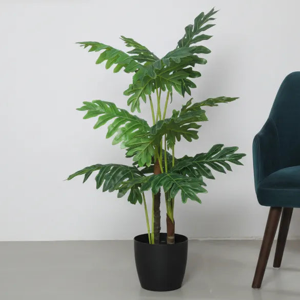 Guiana Chestnut Leaf Plant with Pot - Artificial Plant