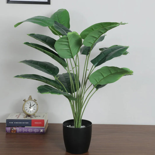 Premium Banana Leaf Decor Plant with Pot - Artificial Plant