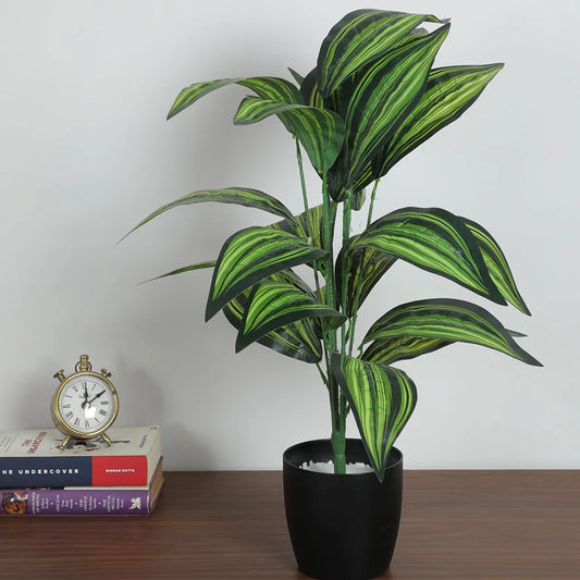 Cast-Iron Leaf Plant with Pot - Artificial Plant