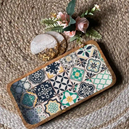 Stylish Mediterranean Pattern Wooden Serveware