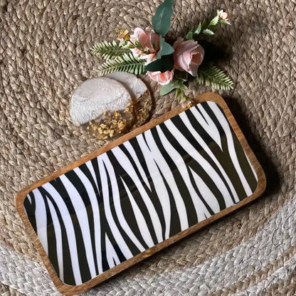 Stylish Zebra Pattern Wooden Serveware