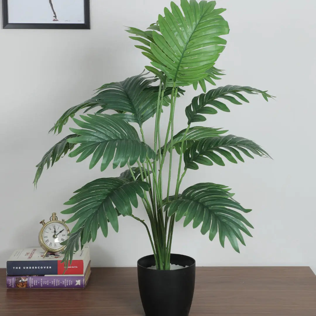 Compact Areca Palm Decorative Plant with Pot - Artificial Plant
