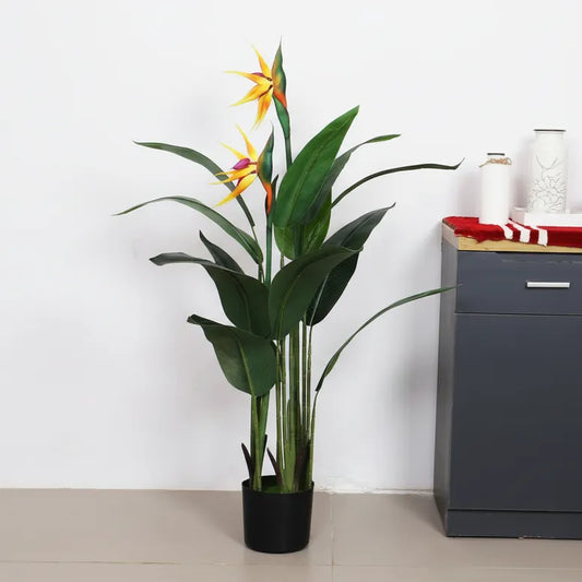 Bird of Paradise Tree with Pot for Home Decor - Artificial Plant