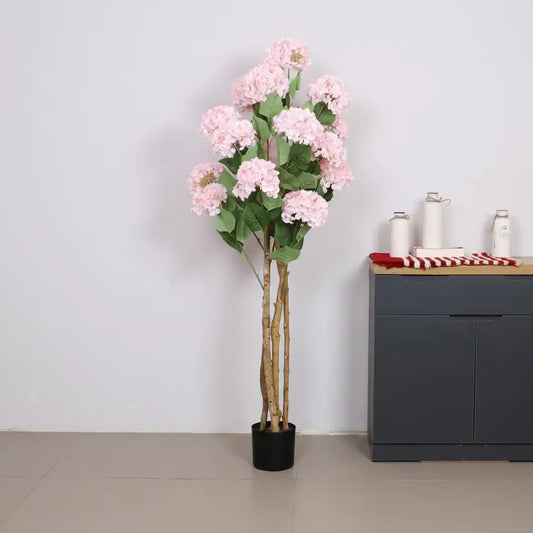 Hydrangea Flower Tree with Pot - Artificial Plant