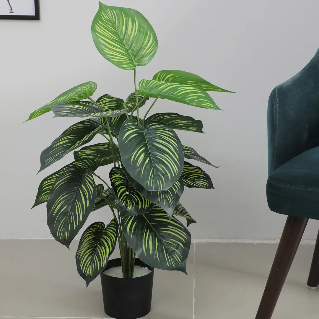 Natural Looking Tarbooj Leaf Plant for Decor - Artificial Plant