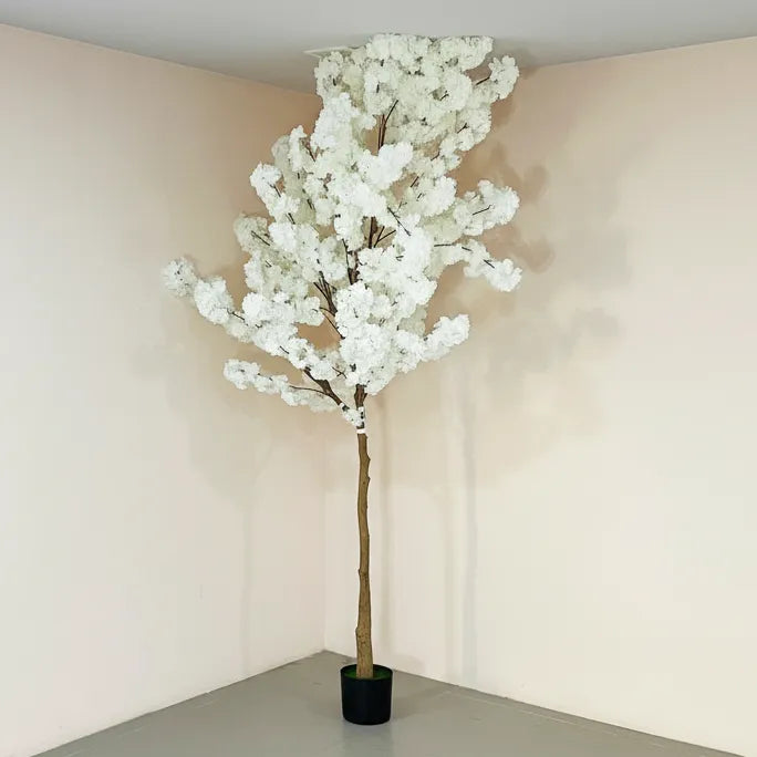 Tall Blossom Flowers Plant with Pot for Decor - Artificial Plant