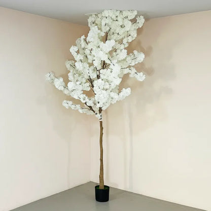 Tall Blossom Flowers Plant with Pot for Decor - Artificial Plant