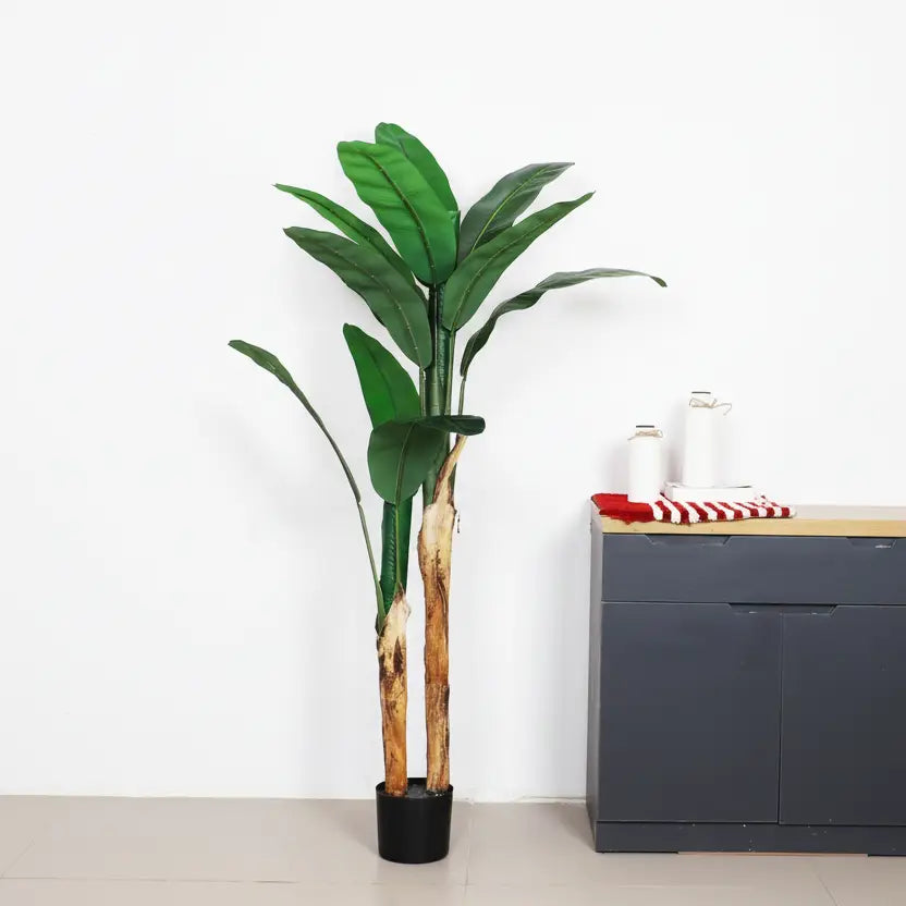 Banana Plant with Big Leaves and Sturdy Nursery Pot - Artificial Plant