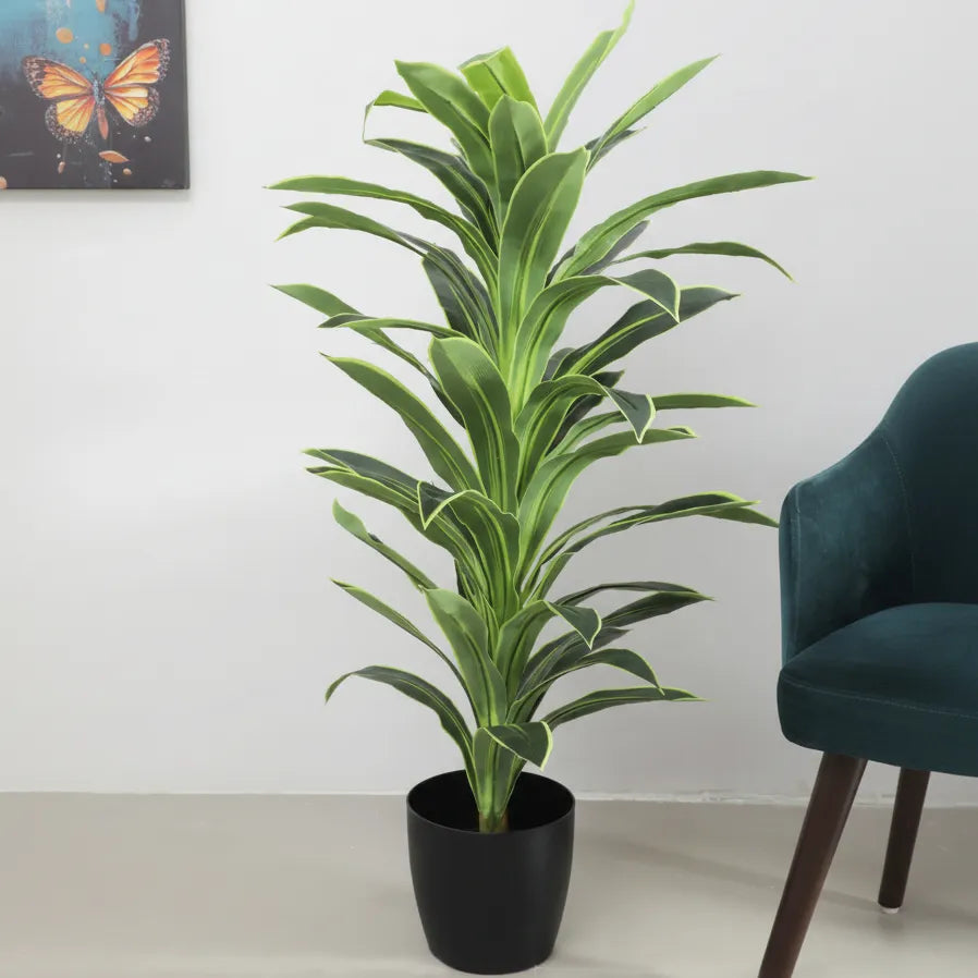 Faux Dracaena Plant with Pot for Home Decor - Artificial Plant