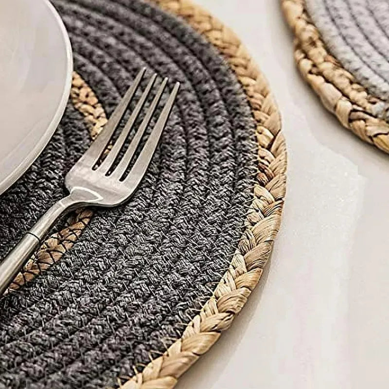 Dining Delight Grey Placemats - 12 inch - Sets of 2, 4, 6