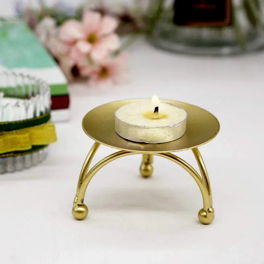 Minimalist Gold Tealight Holder - Decor Centerpieces Set of 4