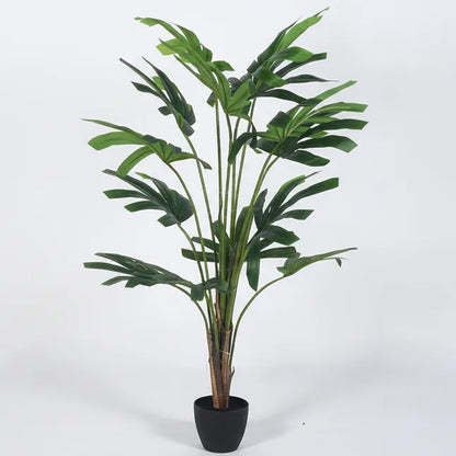 Decorative Rhapis Palm Floor Plant with Pot - Artificial Plant