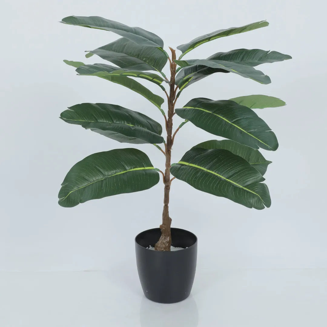 Rubber Leaf Indoor Plant with Pot - Artificial Plant