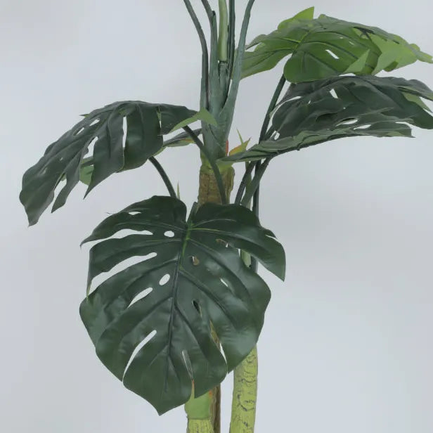 Monstera Leaf Plant with Pot for Decor - Artificial Plant