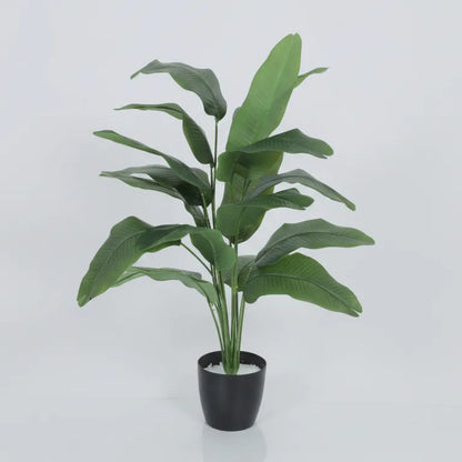 Compact Banana Leaf Plant with Pot - Artificial Plant
