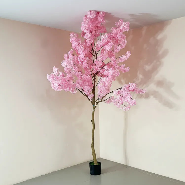 Tall Blossom Flowers Plant with Pot for Decor - Artificial Plant
