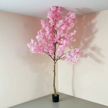 Tall Blossom Flowers Plant with Pot for Decor - Artificial Plant