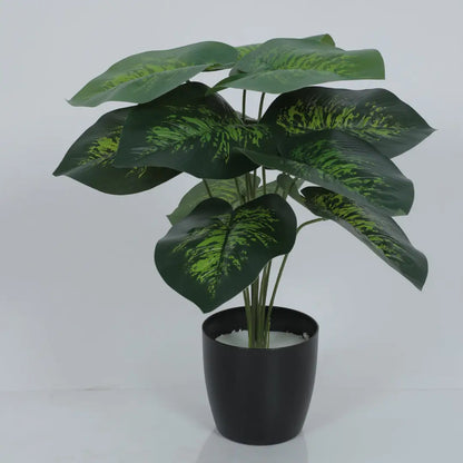 Mini Dieffenbachia Plant with Pot for Decor - Artificial Plant