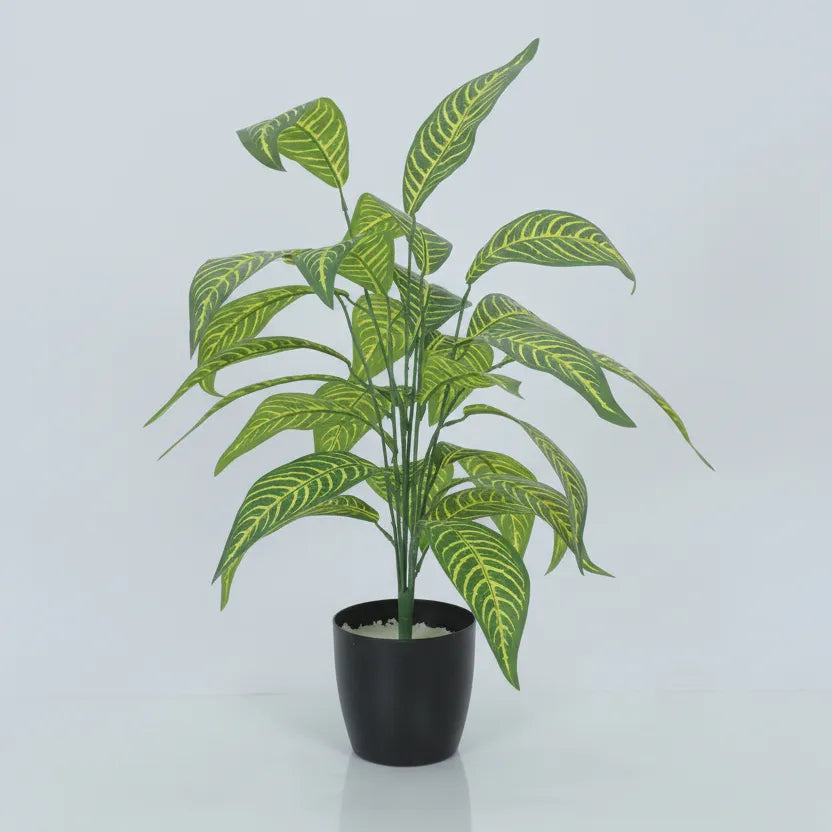 Iceton Croton Leaf Plant with Pot - Artificial Plant