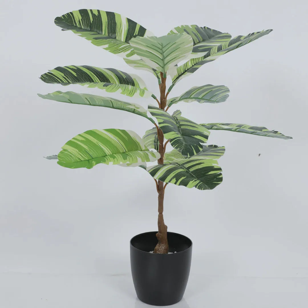 Banana Leaf Indoor Plant with Pot for Decor - Artificial Plant