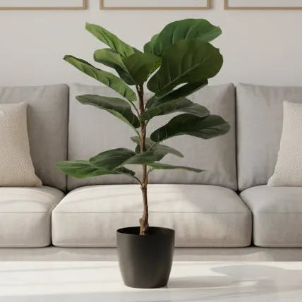 Fiddle Leaf Fig Indoor Decorative Plant with Pot - Artificial Plant
