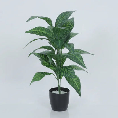 Iceton Croton Leaf Plant with Pot - Artificial Plant
