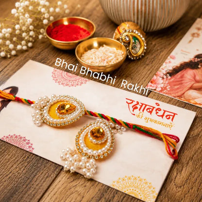 Rakhi Gift Hamper with Ivory Pomegranate Vase