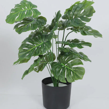 Monstera Leaf Indoor Plant with Pot - Artificial Plant