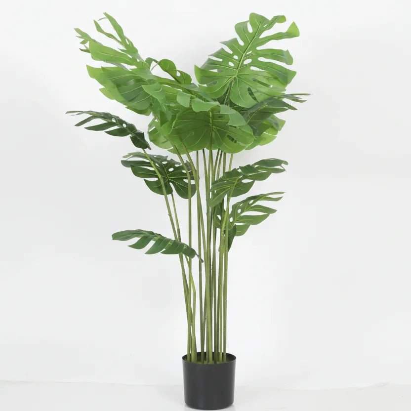 Decorative Monstera Leaf Floor Plant with Pot - Artificial Plant