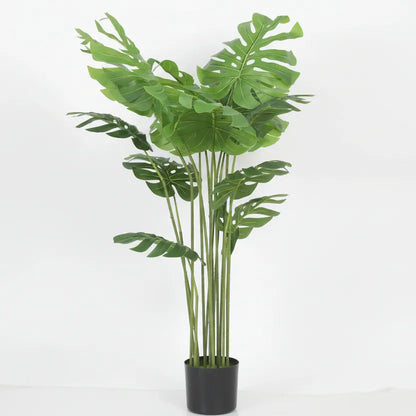 Decorative Monstera Leaf Floor Plant with Pot - Artificial Plant