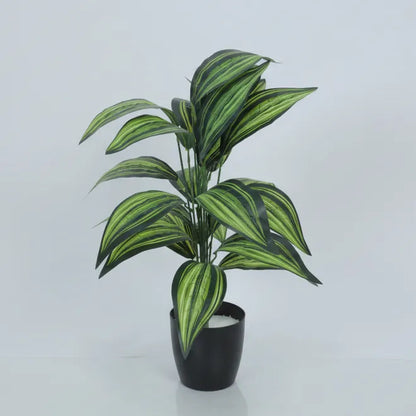 Cast-Iron Leaf Plant with Pot - Artificial Plant
