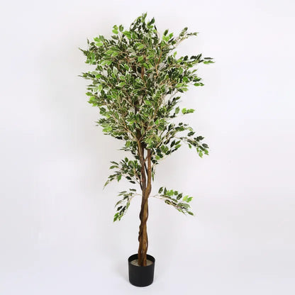 Mini Ficus Plant Trees with Pot for Decor - Artificial Plant