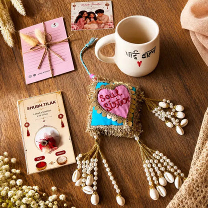 Soul Sister Rakhi Hamper with Bhai Behan Mug