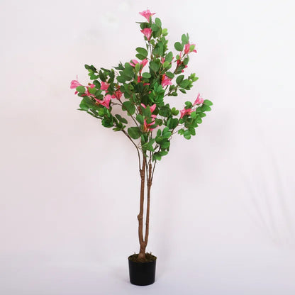 Elegant Faux Magnolia Flower Tree for Home Decor - Artificial Plant