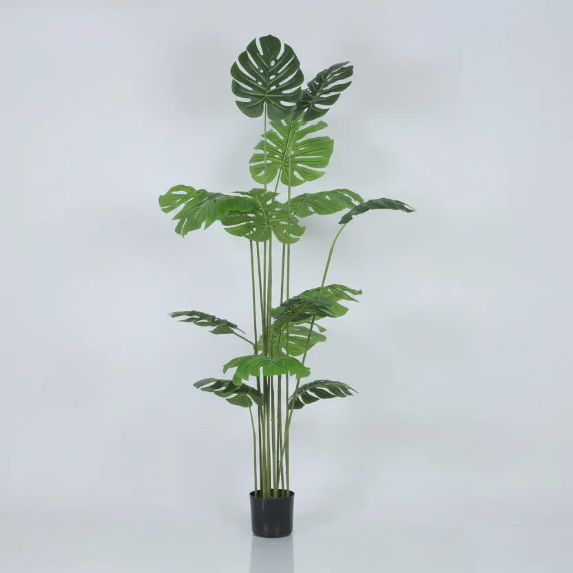 Large Monstera Leaf Floor Plant with Pot - Artificial Plant
