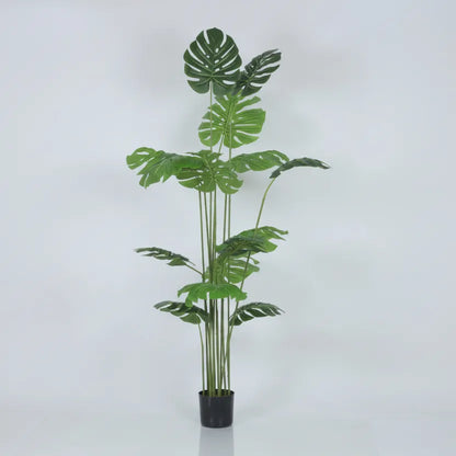 Large Monstera Leaf Floor Plant with Pot - Artificial Plant
