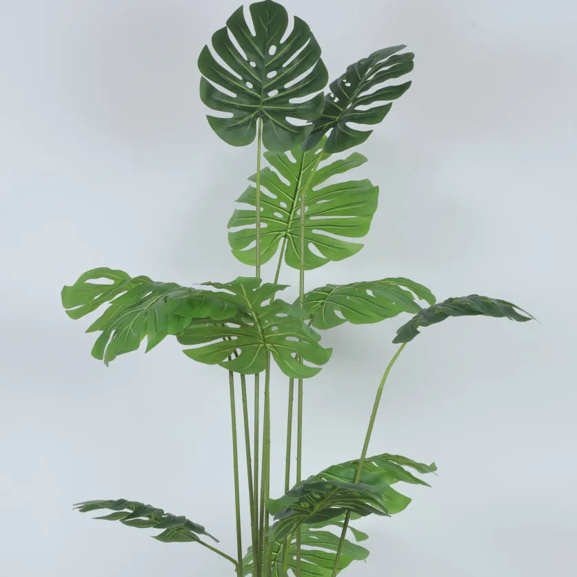 Large Monstera Leaf Floor Plant with Pot - Artificial Plant