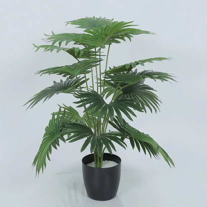 Fan Palm Plant with Pot for Interior Decor - Artificial Plant