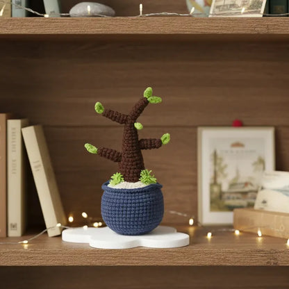 Crochet Potted Plants - Stylish Home Decor - Tree Trunk