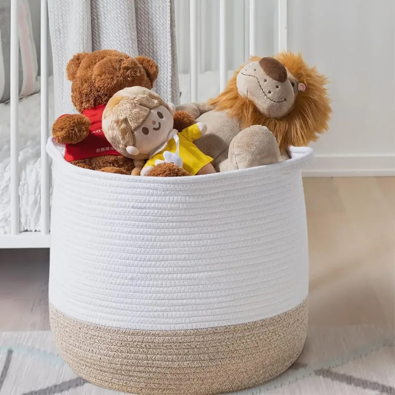 White & Beige Planter Basket - Small, Medium, Large