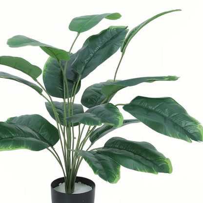 Premium Banana Leaf Decor Plant with Pot - Artificial Plant