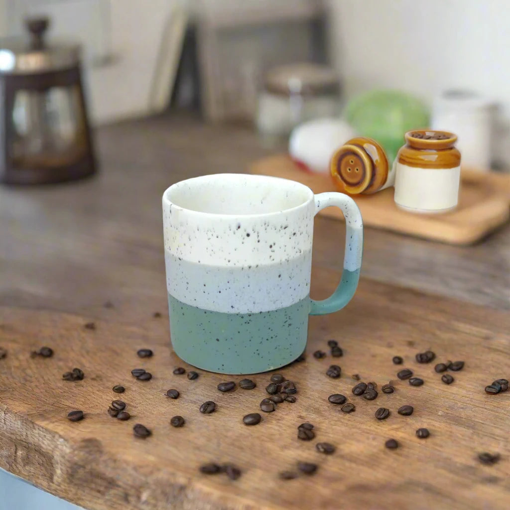 Shades of Green Matte Ceramic Mug - 300 ml