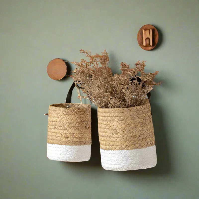 Handwoven Storage Jute Storage Basket Duo