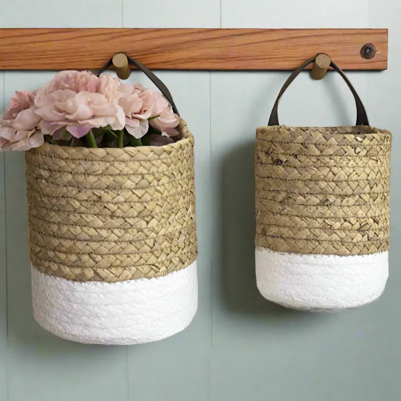 Handwoven Storage Jute Storage Basket Duo